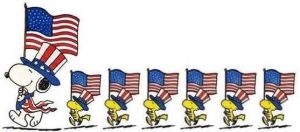 Patriotic snoopy on parade