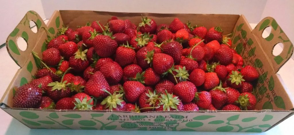 A carton full of strawberries