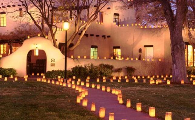 Display of Luminarias in the Southwest