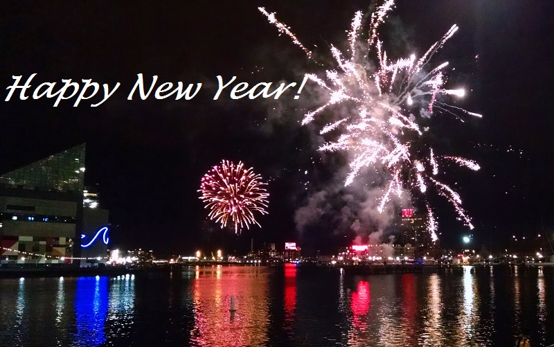 Happy New Year fireworks