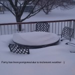 snowed in outdoor furniture