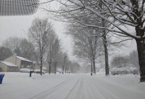 snowy street